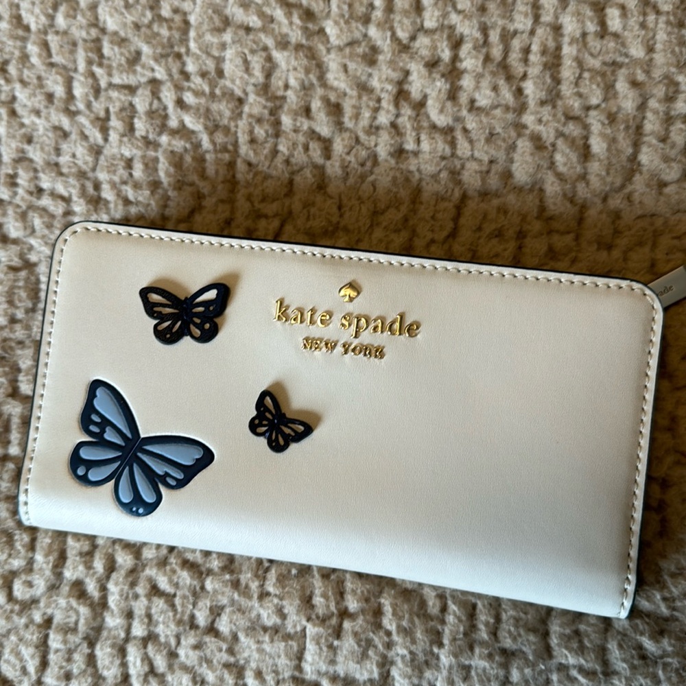 Kate Spade Blue Butterfly Wallet